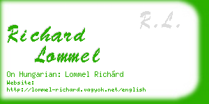 richard lommel business card